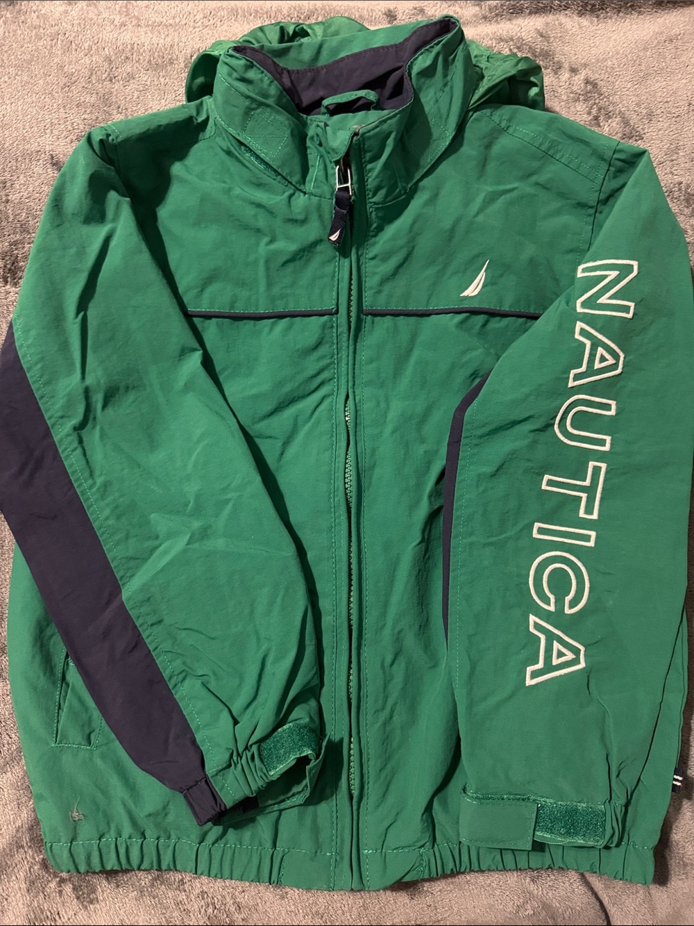 Nautica Emerald Green Jacket with Navy Accents